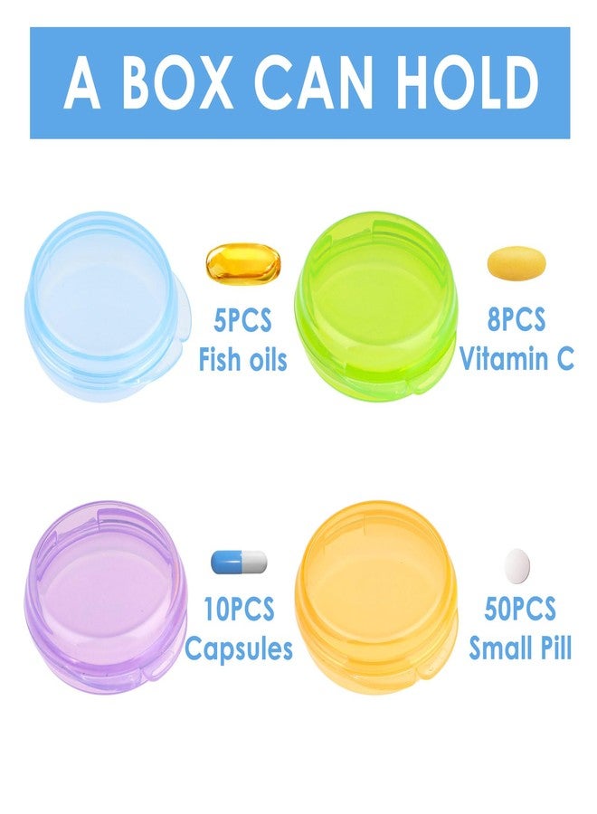 Amabro Small Pill Organizer Box, 7 PCS Travel Pill Cases Portable Pill Container Daily Mini Pill Case Holder for Pocket Purse Briefcase Pills Medicine Cod Liver Oil Storage Box Earplug Case - Image 4
